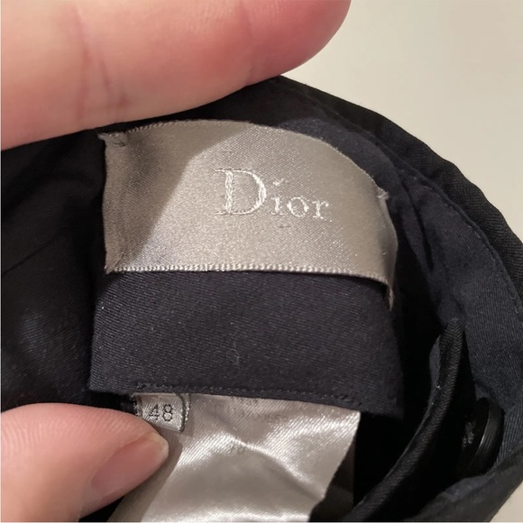 Dior wool Homme size 48 31 wool dress pants with leather band around waist - Picture 4 of 6